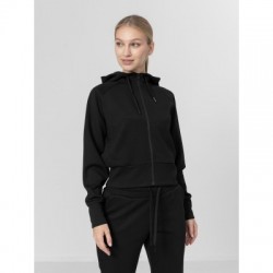 4F-WOMENS SWEATSHIRT BLD027-20S-DEEP BLACK Čierna L