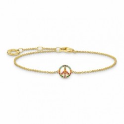 THOMAS SABO náramok Peace with colourful stones gold A2083-488-7-L19v