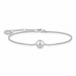 THOMAS SABO náramok Peace with white stones silver A2083-051-14-L19v