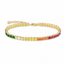 THOMAS SABO strieborný náramok Colourful stones pavé gold...