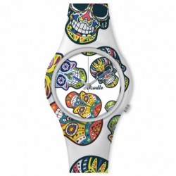 DOODLE unisex hodinky White Skull DOCA002