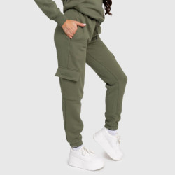 Dámske tepláky Iron Aesthetics Cargo, zelené