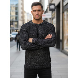Cool pánsky sveter v čiernej farbe
