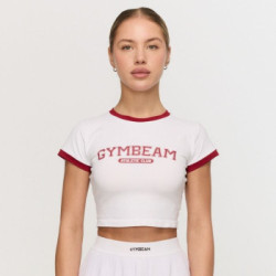 GymBeam Dámske tričko Varsity White  M