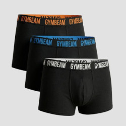 GymBeam Men‘s FIT Trunks 3Pack Black