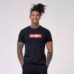 NEBBIA Pánske tričko Basic Black  XL