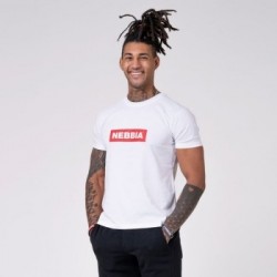 NEBBIA Pánske tričko Basic White  XL