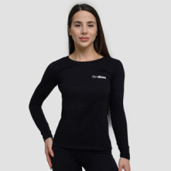 GymBeam Dámske tričko s dlhým rukávom Basic Black  S