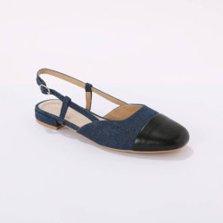 Dvojfarebné slingback baleríny veľ. 39