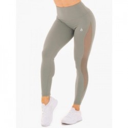 Ryderwear Dámske legíny Hype Mesh High Waisted Olive  M