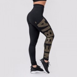 NEBBIA Dámske legíny Intense Gold Print Black  L