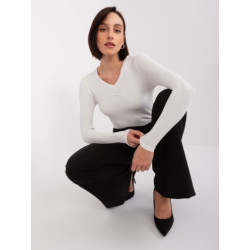 Dámska blúzka s dlhým rukávom BASIC FEEL GOOD ecru