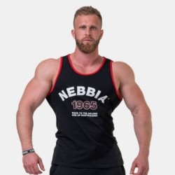 NEBBIA Pánske tielko Old school muscle Black  XXL
