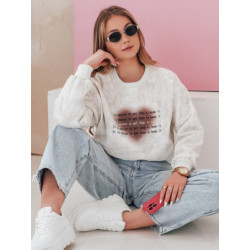 Dámska oversize mikina tie-dye so srdcom DESSER šedá