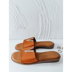 Dámske šľapky SOLVINA kamelové