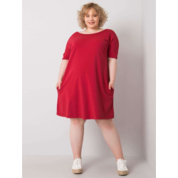 Dámske plus size šaty BELLAMY burgundy
