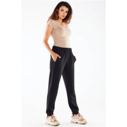 Dámske basic tepláky v čiernej farbe, M275 L