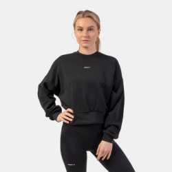 NEBBIA Dámska mikina Loose Fit Black  XS/S