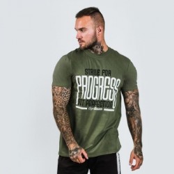 GymBeam Tričko Progress Military Green  S