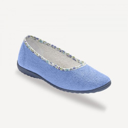 Froté baleríny s kvietkovanou lemovkou